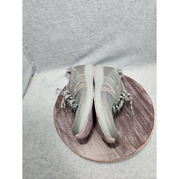 TRAQ By Alegria Womens Walking Shoes Size 38 Gray & Pink Mesh Upper Cushioned - Picture 10 of 10